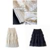 French Lace Spliced Maxi Skirt Summer Embroidered Cake Dress For Women