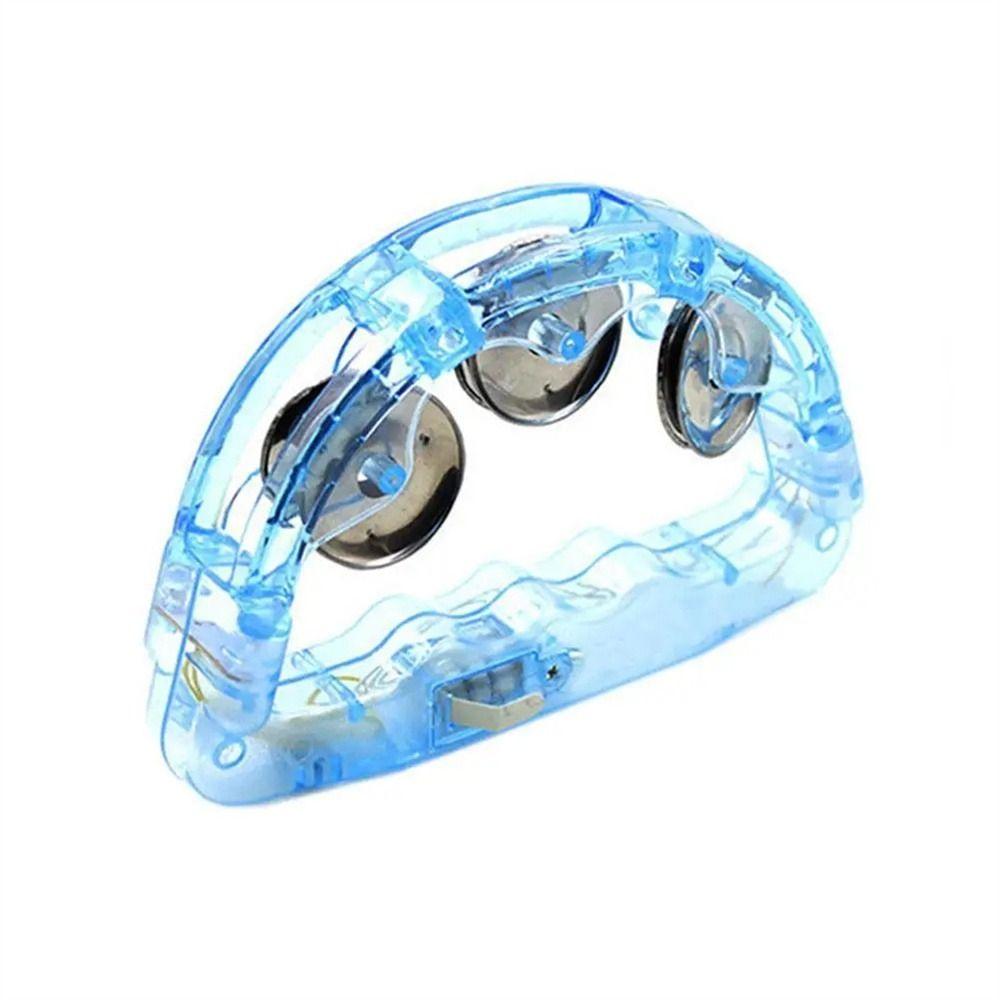 Noisemakers LED Tambourine Glowing Hand Rattle Bell Flashing Tambourine  Christmas Festivals