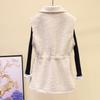 Lamb Wool Waistcoat Jacket Female Autumn and Winter Loose Mid-length Outer Jacket Solid Color Pocket Sleeveless Sweater