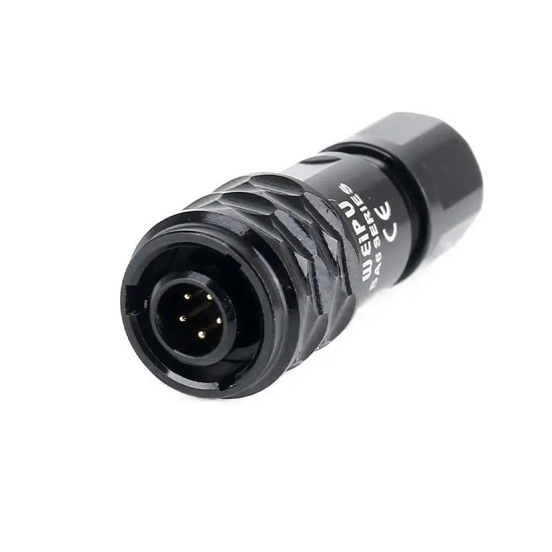WEIPU SA6 SA610/P+SA611/S Waterproof Automotive Electric In-line Cable Connector  2Pin 3 4 5Pin For Medical Precision Instrument