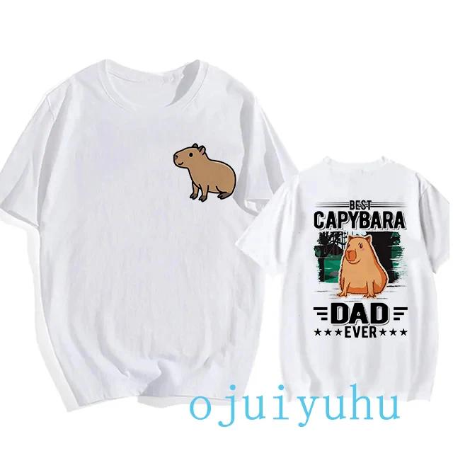 Fashion Capybara T Shirt Men/women EU Szie T-shirt Funny Capibara Harajuku Tees Tops Cartoon Mange Y2k 90s Grunge Tshirt Clothes