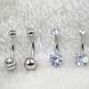 12mm Zircon Belly Button Stud Earrings for Dance