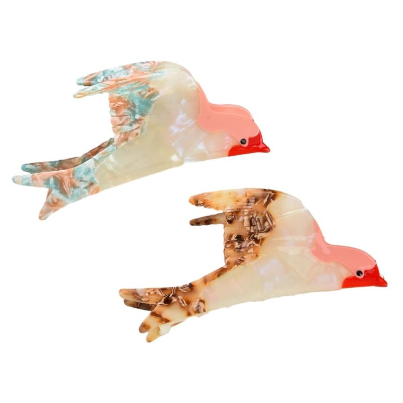 Colorful Hair Claw Clips Non-Slip Hair Jaw Clamps Cute Hair Catch Swallow Barrettes Strong Hold Hairpin for Girls