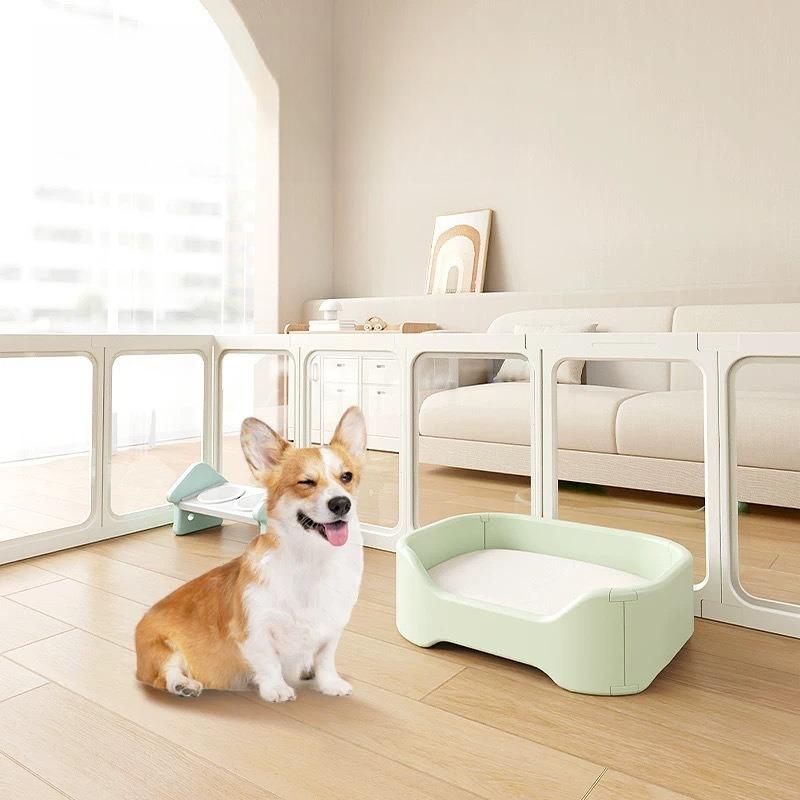 Acrylic Dog Fence Kennel Pet Indoor Isolation Dog Fence Safety Protection Anti-Jailbreak Large Dog Cage Pet House Products