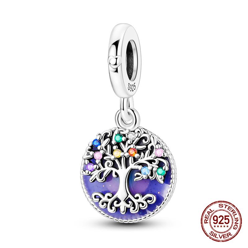 Fit Original 925 Bracelet Magic Star Plate Angel Moon Tree of Life Charms DIY Jewelry Making Women Gift 100% 925 Silver