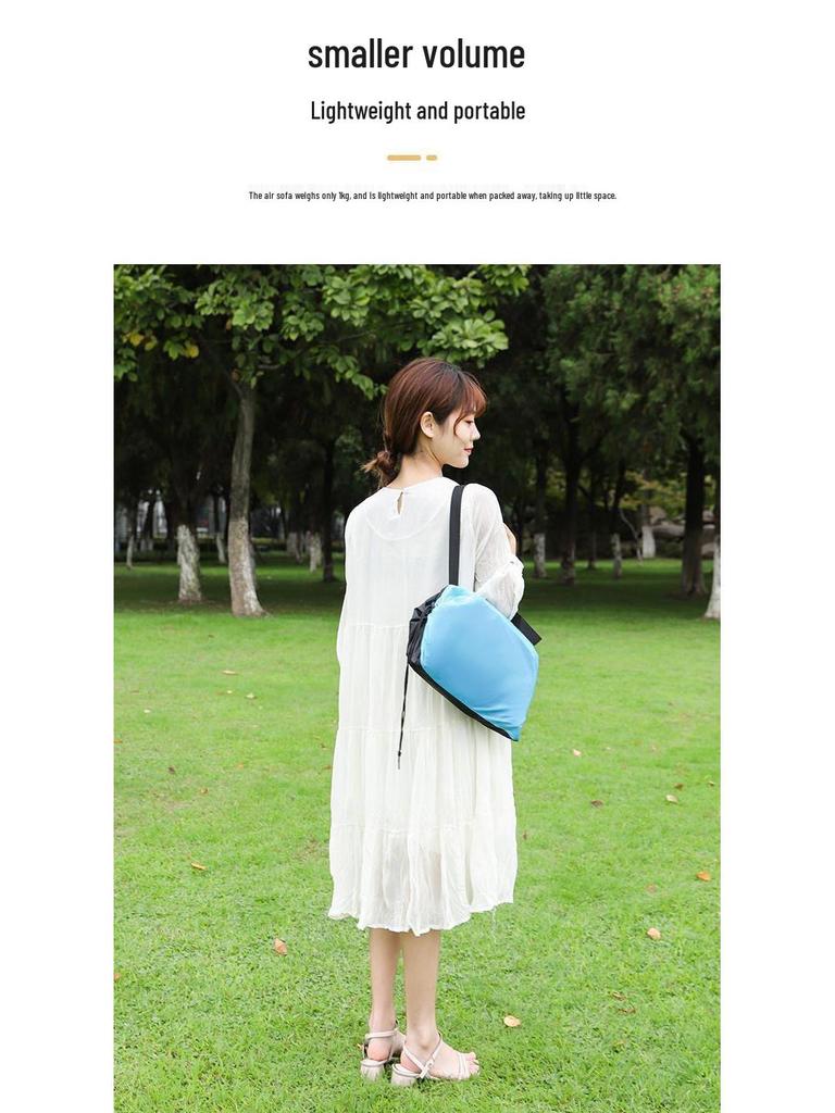 Portable Outdoor Inflatable Sofa with Pillow - Double Air Bed for Music Festivals