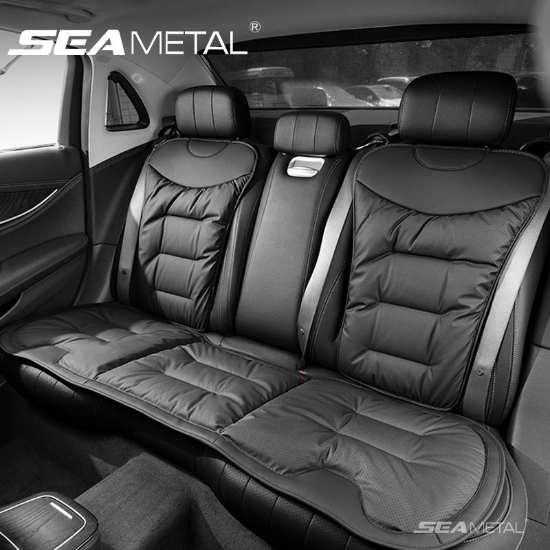 SEAMETAL Universal Rear Car Seat Cover Nappa Leather Car Seat Cushion Protector Mat Soft Breathable Auto Interior Accessories