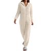 Women's Fashion Solid-Color Homewear Plush Comfortable One-Piece Pajama