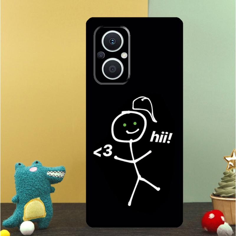 

Мультяшный спичечный человечек Чехол для OPPO Reno 15F 13F 14F 12 11 F 10 14 15 Pro 7 8 Lite OPPO Find X9 X8 X6 X5 Pro Чехол OPPO Reno7 Lite