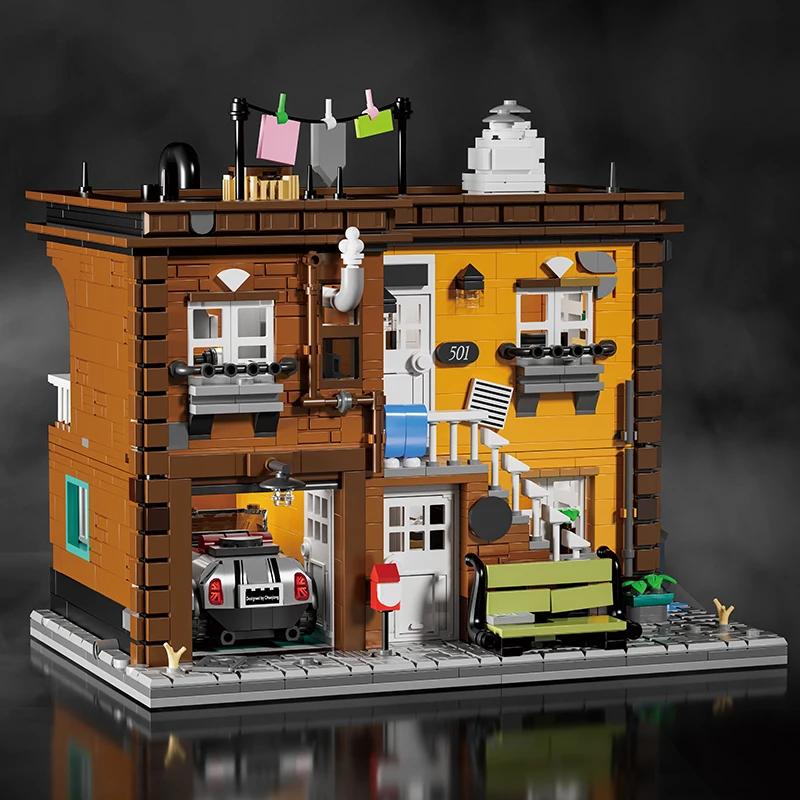 Non-Toxic 2284Pcs English Cottage Building Blocks Retro House With Car Moc Model Bricks Desktop Decoration Diy Toys For Kids Holiday Gifts