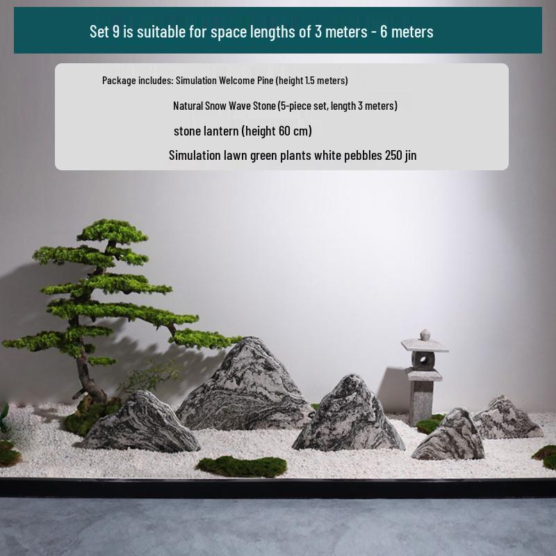 Snow Wave Stone Slices for Indoor and Outdoor Karesansui Landscaping and Rockery Decoration.