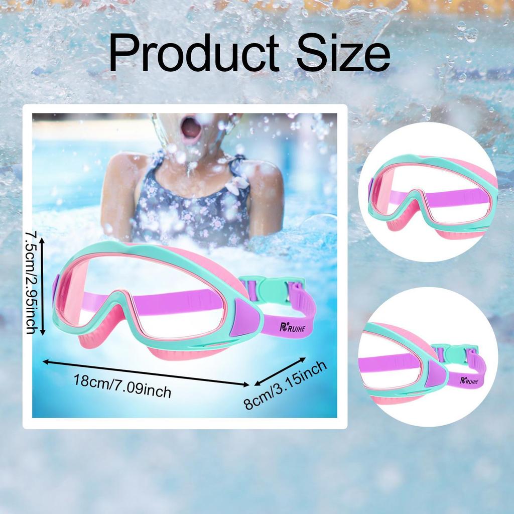 Kids Swimming Goggles Swimming Glasses Lightweight Gear Aged 2 to Sixteen