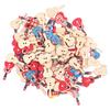 100Pcs Assorted Wood Buttons Vintage GuitarShape Sewing Button Clothing Supplies