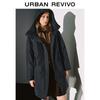 UR2025 Women's Casual Hooded Long Down Jacket