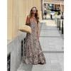 IHUASU Women's Fashion Summer Spring Sleeveless V-Neck Casual Dresses Elegant