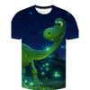 Summer Round Neck 3D Dinosaur Printed Top Fashionable Casual Short Sleeved Children's Boy T-shirts