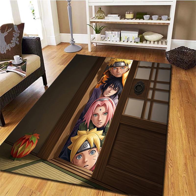 Naruto Fire Determination Carpet Rug For Living Room Bedroom Home Sofa Decoration,kids Play Nonslip Floor Mat