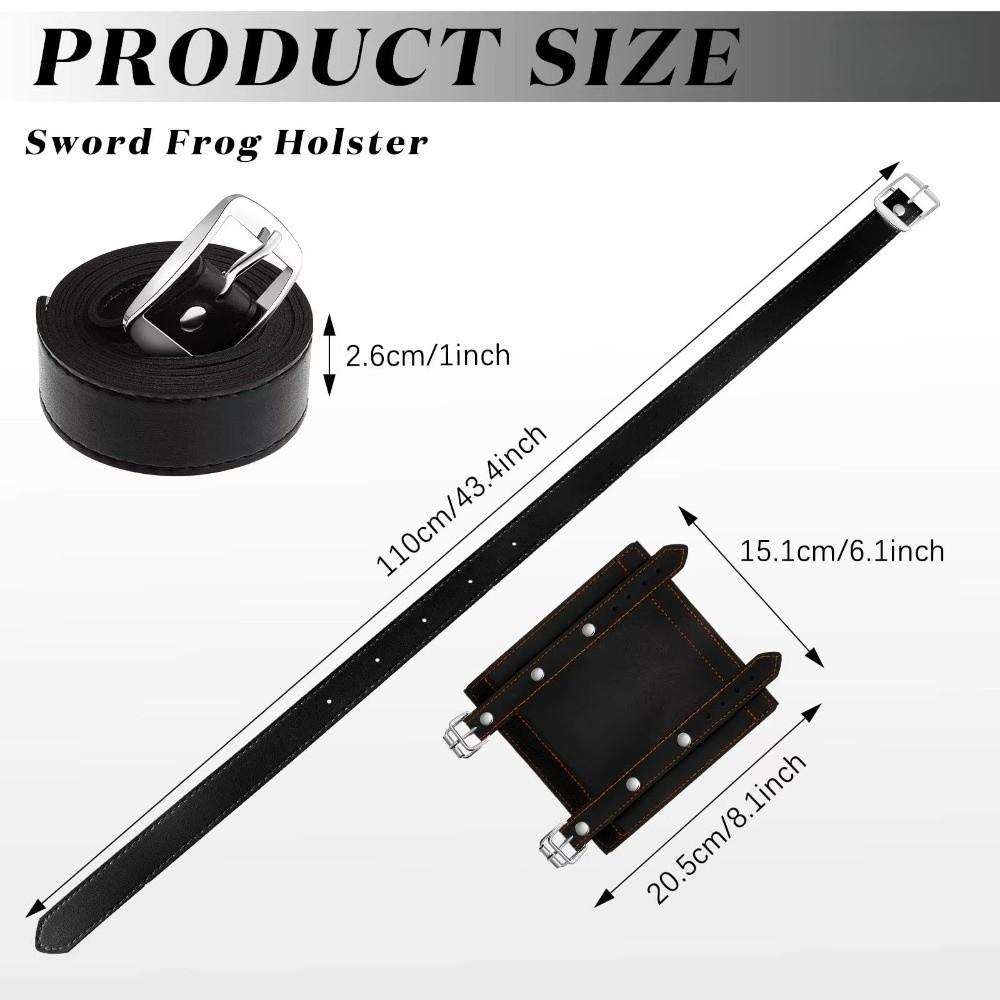 Buckled Loop Samurai Sword Belt Leather Cosplay Sword Waist Strap Costume Role Play