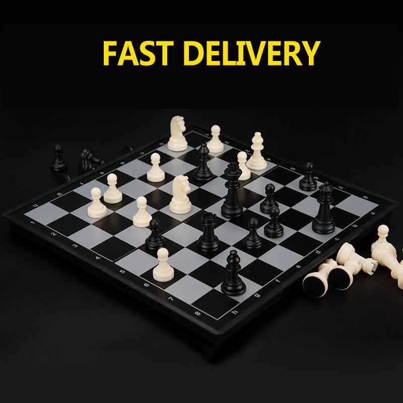 Portable Special Magnetic Chess Backgammon Checkers Set Big Board Draughts Entertainment Christmas Travel Games Aldult Kids Gift