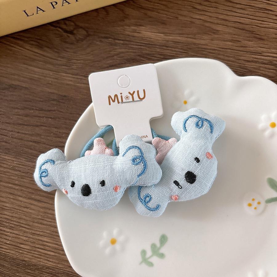 Cute Cartoon Three-dimensional Cotton-padded Embroidered Little Rabbit Hair Tie  Girl Hair Band  Children's Little Duck Hair Band