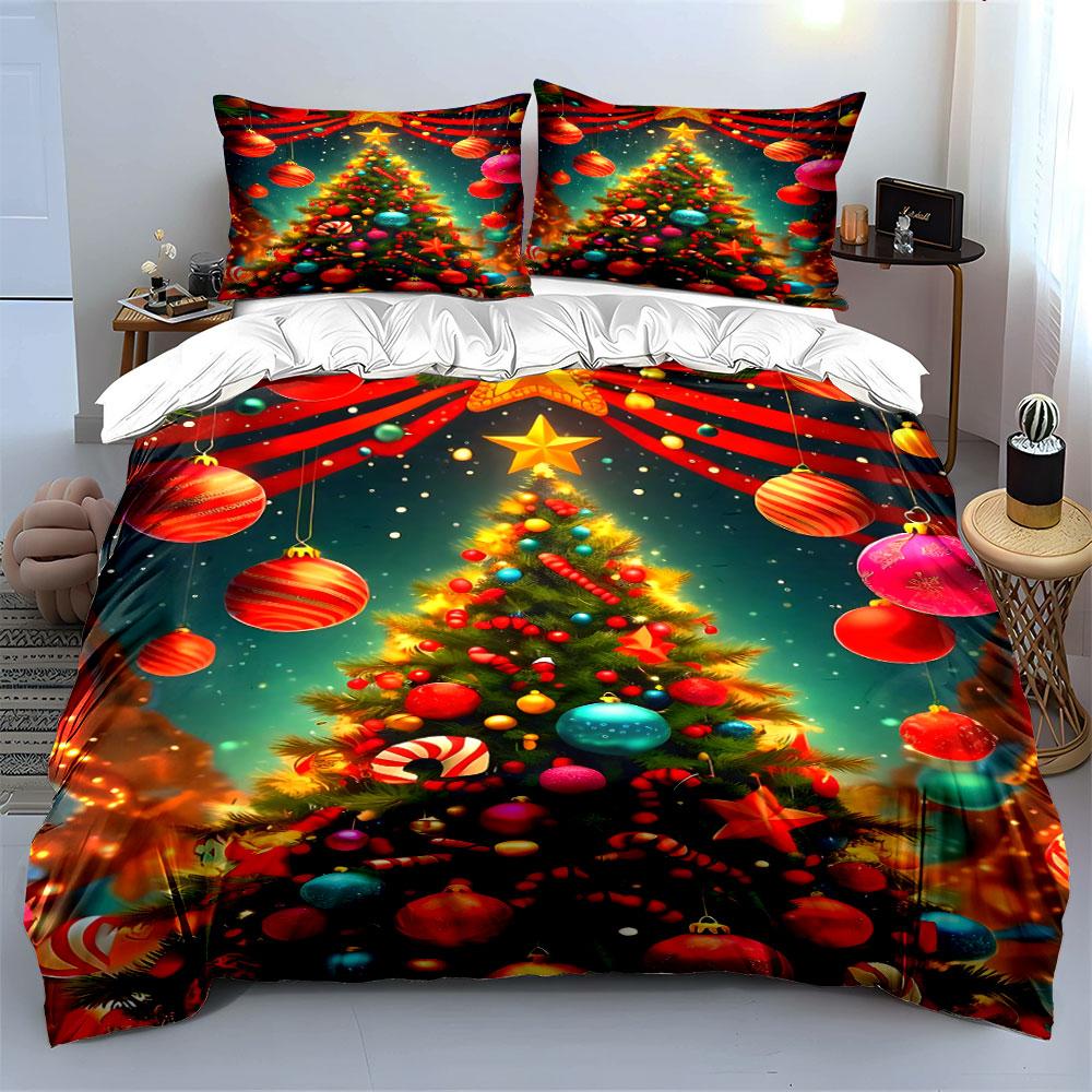 Festive Wonderland of Joy. Bedding Sets Duvet Covers Pillowcases(1* Duvet Cover 2* Pillowcases Without Duvet Insert)