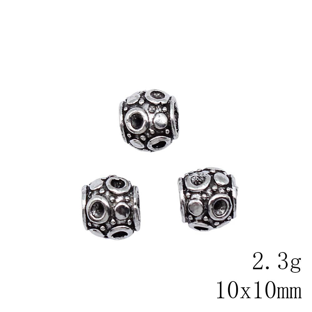 Bead Pendant Accesories Macroporous Big Hole Beads Loose Spacer Accessories Parts Metal Beads Accessories For Women