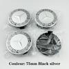 For Mercedes Benz amg 4pcs 75mm 3pin dark blue full black Car Wheel center Hub Caps Cover cap for Mercedes Benz CLA CLS A1714000025 Car Accessories