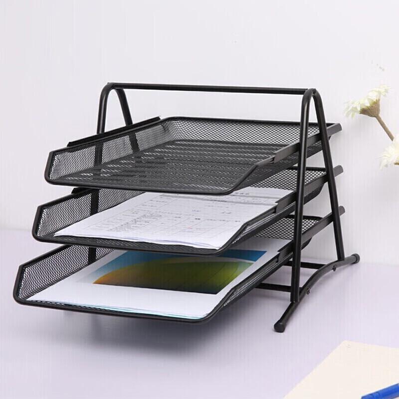 M&G 3-Tier Metal Mesh File Organizer