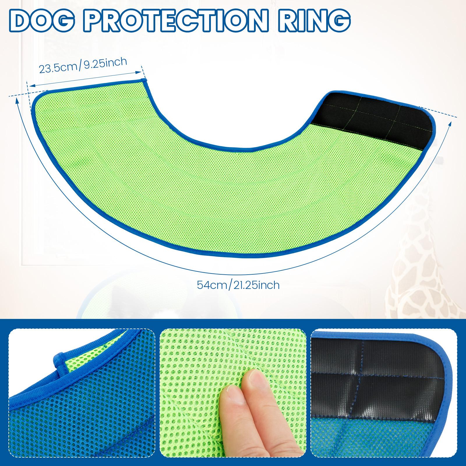 

2 шт. Собачий конус-воротник Полиэстер Регулируемый шейный восстановительный воротник Удобный Дышащий Защитный конус для собак Аксессуар для домашних животных