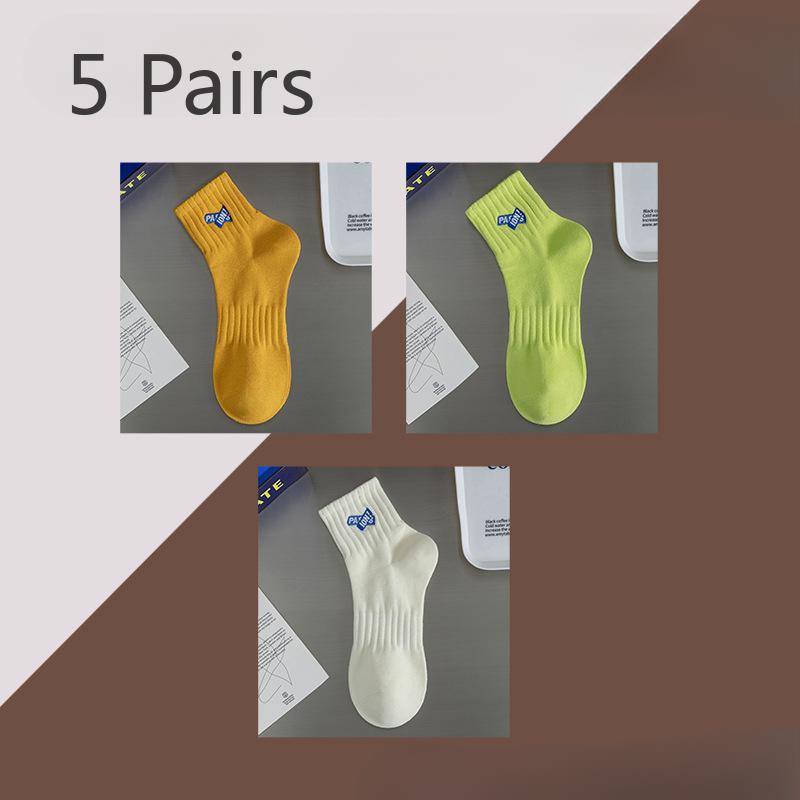 3 Pairs of Men's Spring and Summer Thin Pure Cotton Antiodor 7a Antibacterial Tube Socks