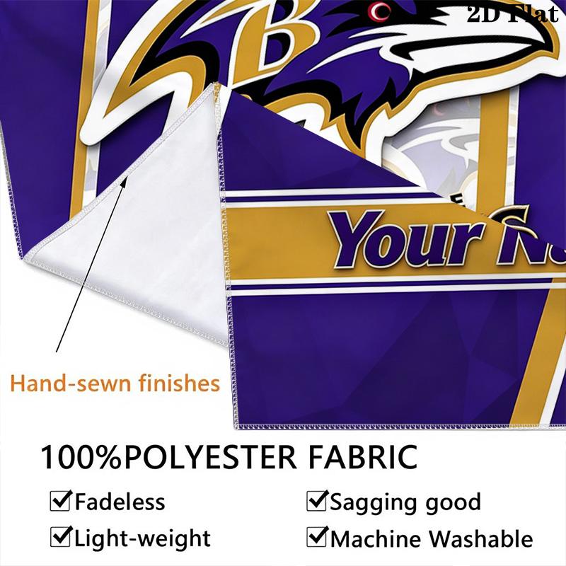 Name Custom Baltimore Ravens Wall Tapestry Aesthetic Wall Hanging Printed Fabric Blanket Decorative Tapestries for Bedroom Living Room Home Decor