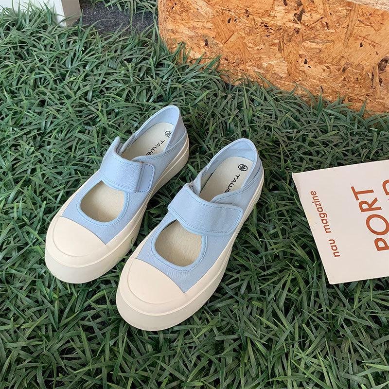 High-quality New Uniform Canvas Shoes Female Hong Kong Taste Niche Retro Big Head Shoes College Style Student Women's Shoes