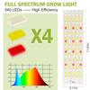 New 4PCS Grow Panel Light Ultra-thin Full Spectrum Dimmable Timer Plant Lights Under Cabinet Growing Lamp for Indoor Plants Rack