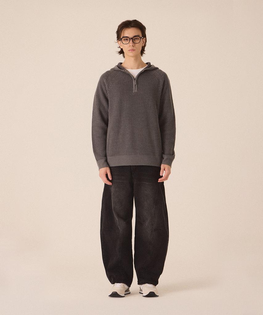 CUTZ Two-Tone Ribbed Hoodie Knit - 2 Colors