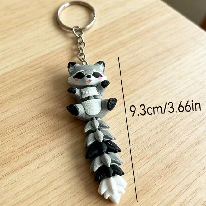 3D Printed Articulated Animal Keychain PLA Flexible Fidget Toy Pendant