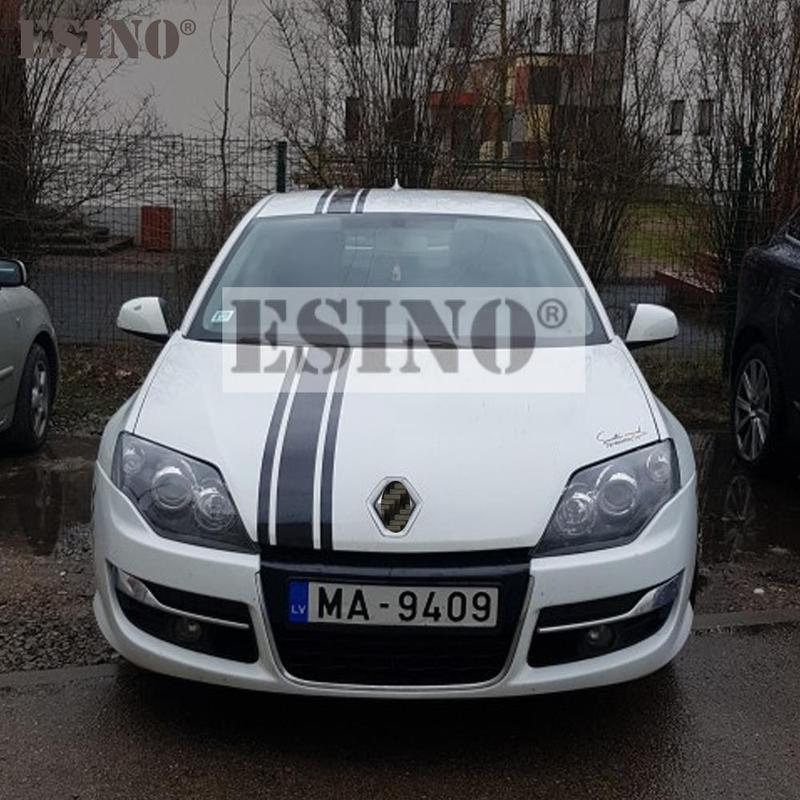 Horký prodej Nový styling Pruhované kryty kapoty auta Vinylová sportovní nálepka Dekorativní nálepka na hlavu Autopříslušenství 24 cm x 120 cm