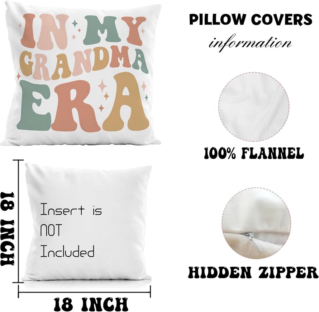 Grandma Gifts Pillow Covers Throw Pillow Decorative Pillowcase From Linen Without Filling For Grandma’S Peaceful Sleep Love