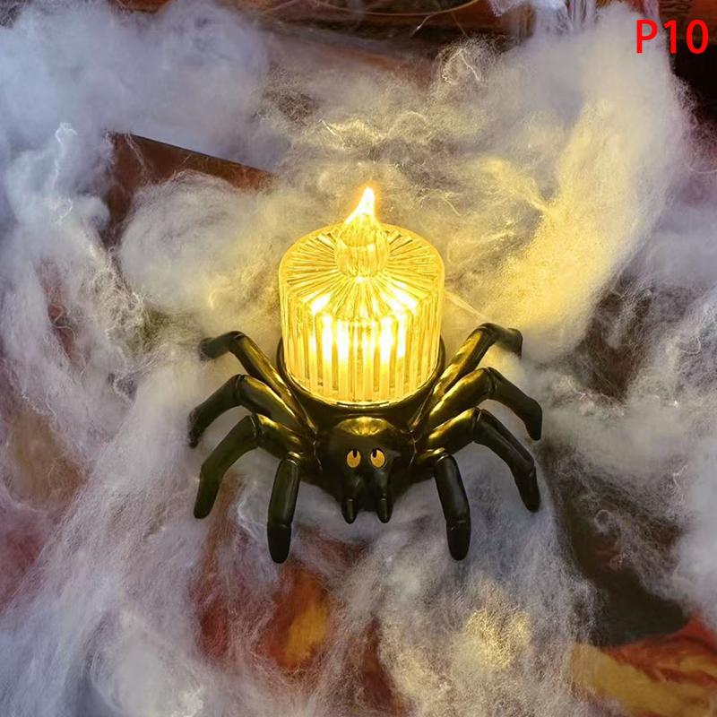 1Pc Halloween Decoration Spider Night Lights Party Supplies Decoration Props Bar, Haunted House, Horror Party Accessories