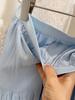 French Style High-Waist Midi Skirt: Spring A-Line Pleated Mesh Swing Skirt for Women