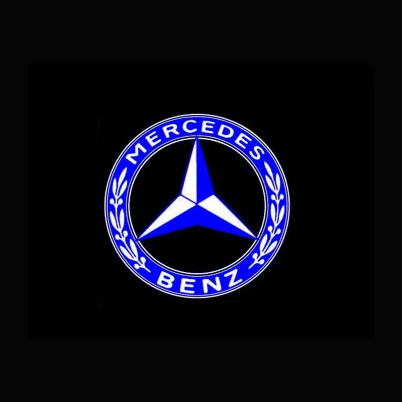 2pcs Car Door Light Laser Logo Decor Project Ghost Lamp For Mercedes Benz A B C M ML GLA GLS E Class W176 W205 W166 W246 W212