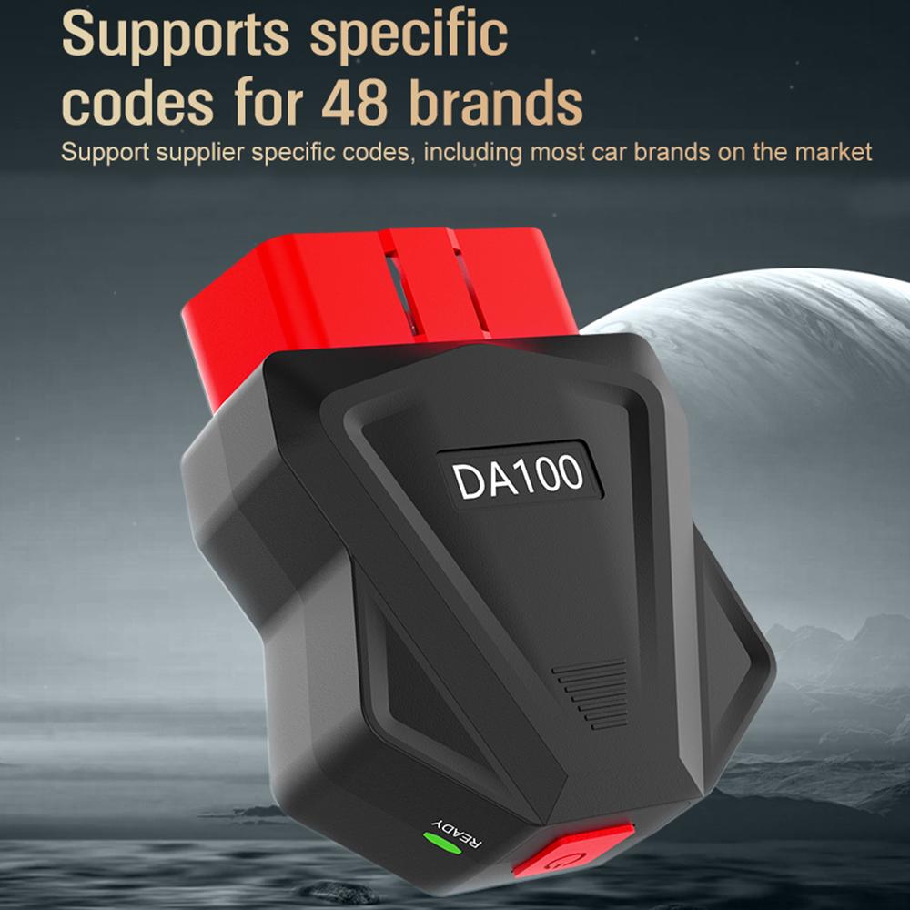 DA100 Car OBD2 Code Reader OBD 2 Scanner Auto Diagnostic Tools Erase Fault Code Engine Battery Test Auto Accessories With Switch