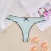 Women's Thong Seamless Low Rise Cotton Underwear Sexy Ruffle Hem Bikini Panties Ladies Breathable Briefs