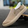 Sapatos casuais masculinos deslizamento em lona mocassins confortáveis ​​andando apartamentos para homem cara antiderrapante mocassins macios tênis verão