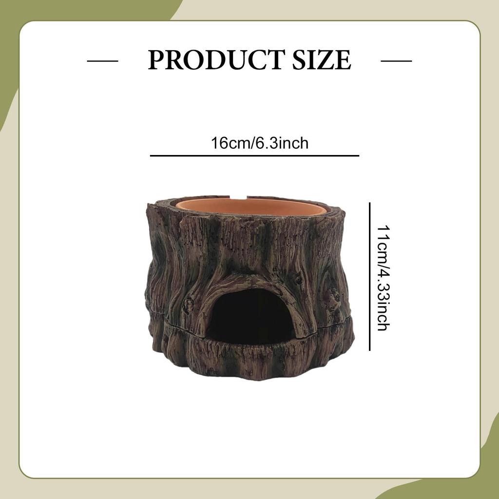 Fish Tank Hideout Reptile Cave Resin Basking Area Aquarium Decoration for Desktop and Aquatic Habitat