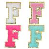 4Pcs Chenille Letters Patches Embroidery Iron On Letters Patch Appliques For Clothing Sticker Diy Accessories Large Size: 8.2Cm