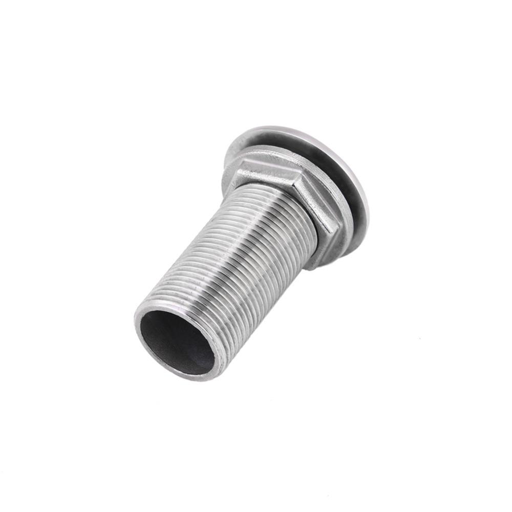 Stainless Steel 316 Drain Threaded Fitting Straight Design Bilge Pump Drain  Yacht Use
