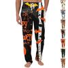 Men's Halloween Print Casual Lounge Pants with Drawstring Waist and Side Pockets Comfortable Fit Relaxed Style Sleepwear