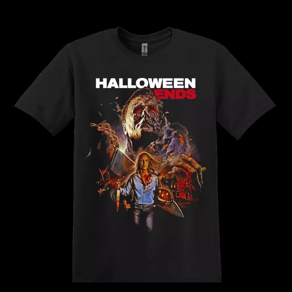 Halloween Ends Movie Horror Michael Myers T-Shirt Black S-4XL Unisex T-Shirt L