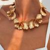 Ingemark Punk Irregular Petals Flower Chain Necklace for Women 2026 New Fashion Gold Color Metal Choker Steampunk Jewelry Gift