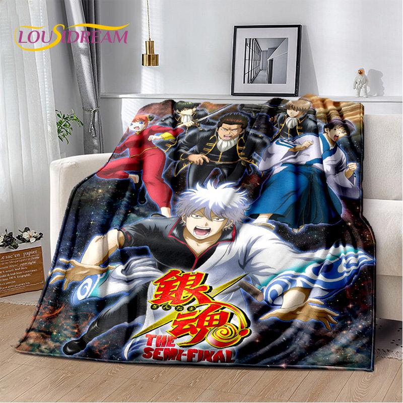Gintoki Kagura Gintama Anime Soft Plush Blanket,Flannel Blanket Throw Blanket for Living Room Bedroom Bed Sofa Picnic Cover Kids